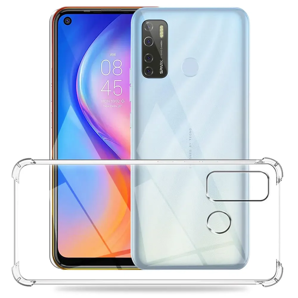 Clear Shockproof Silicone Phone Case - Transparent Protective Cover