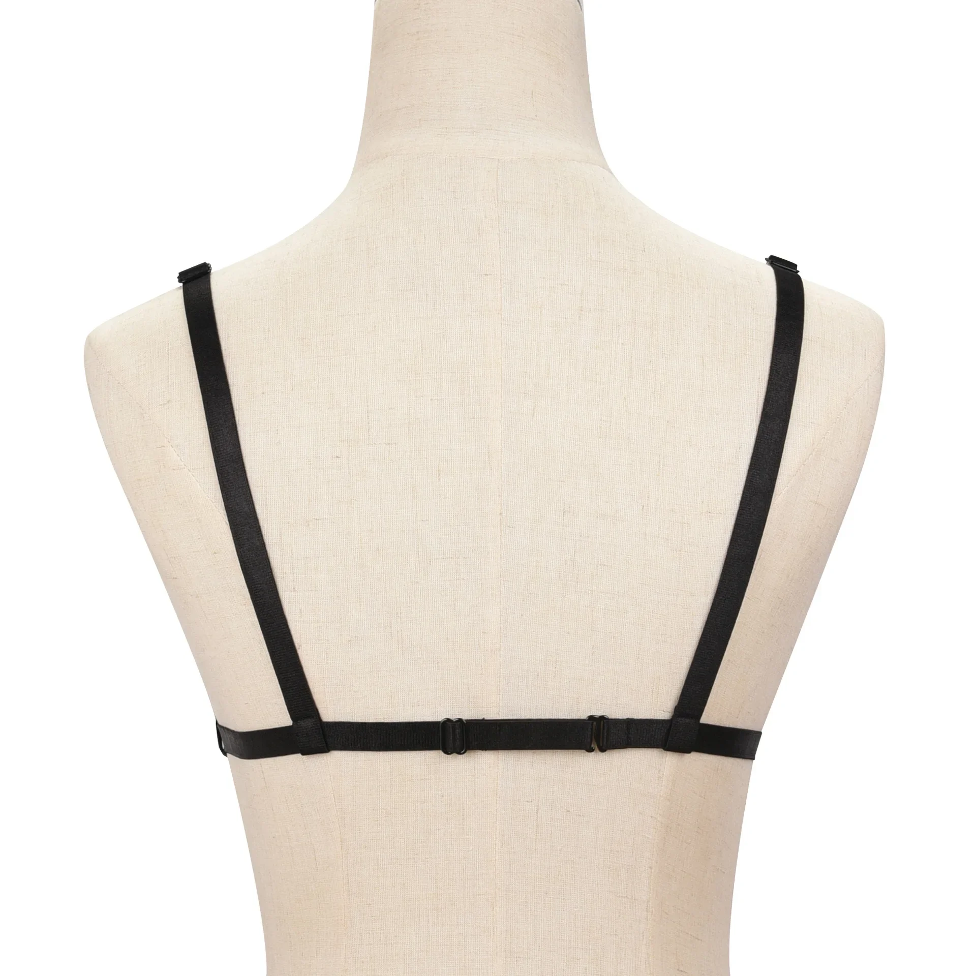 Fashionable Bamboo Sexy Strap Bra Pure Color Women's Underwear O0416 Trendy Knot Design Line Set Casual Comfortable