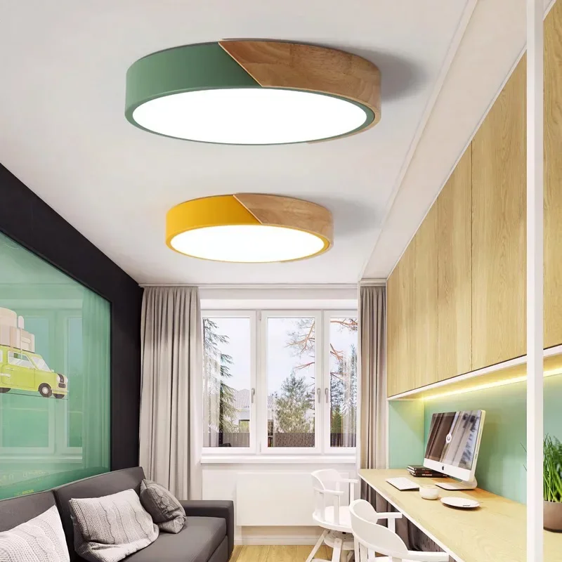 

Modern LED Ceiling Lamp For Bedroom Living Dining Room Aisle Macaron Chandelier Home Decor Interior Lighting Fixture Luster