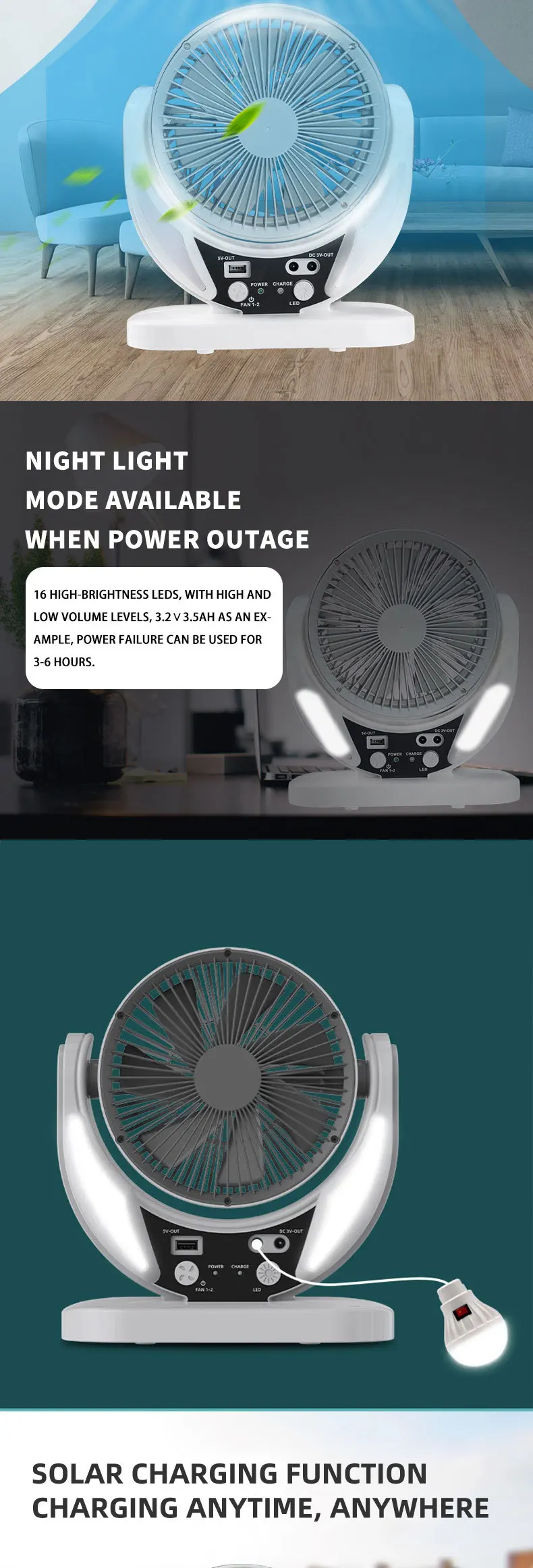 USB, Home Office, Cooling Air Fans, Acampamento