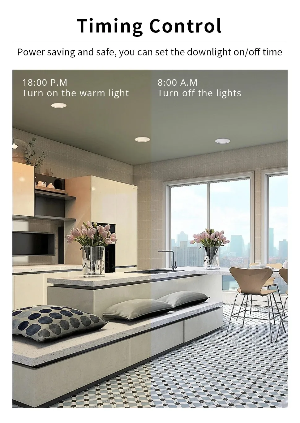 Matter Over WiFi Smart LED Downlight 15W RGB+CW Dimmable Ceiling Lamp Homekit Al