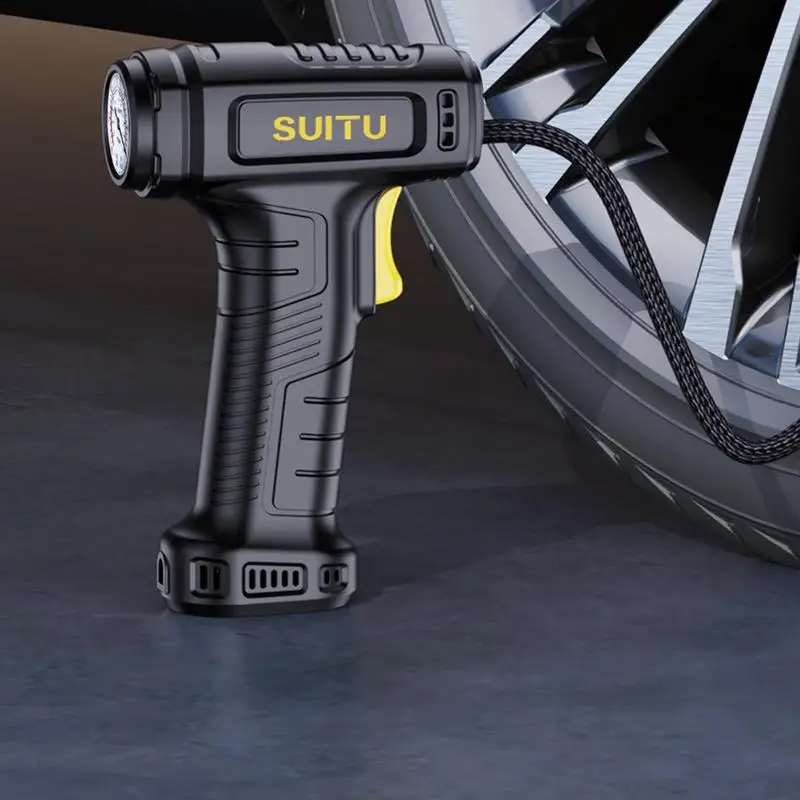 

Car Tire Pump Portable Air Compressor with LED Light Handheld Wireless Inflatable Pump Electric Air Pump for Cars Motorcycles