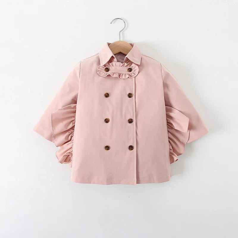 2022 Spring Autumn Girls Windbreaker Jackets Fashion Kids Outerwear Veste Fille Trench Coat For Girls Children Cloth