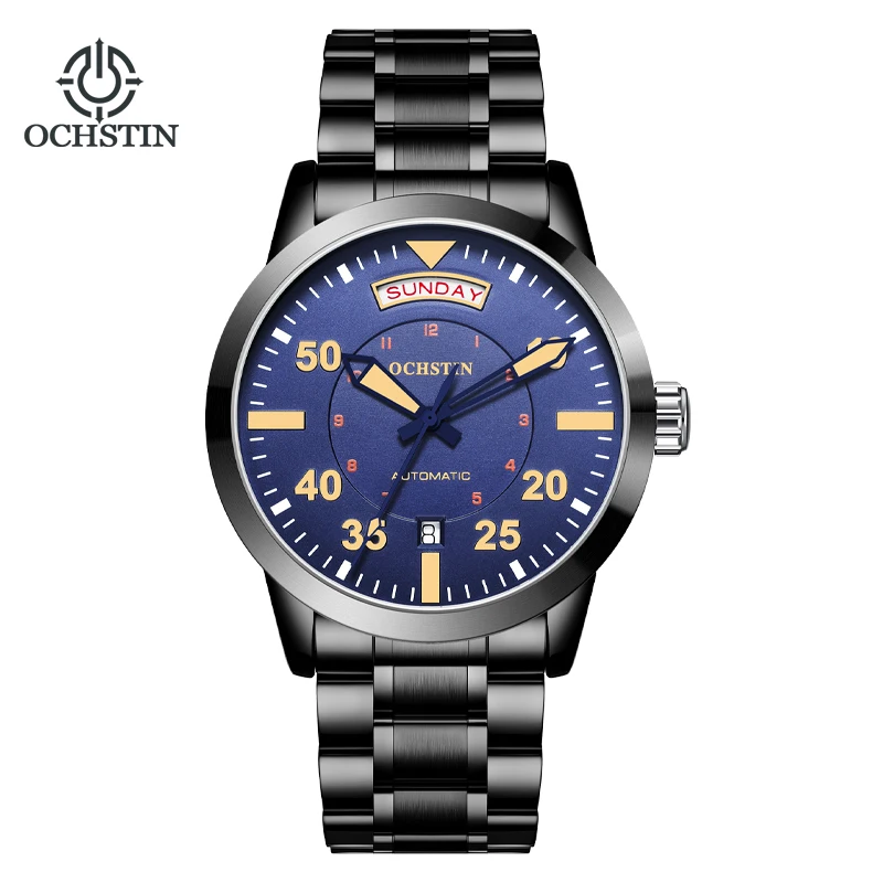 Ochstin Master Series Casual Simple Wind Double Calendar Mechanical Movement Wrist Watch Men Mechanical Watch Mechanical Watch