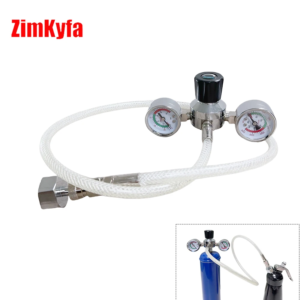 

New Whipped Cream Pressure Regulator Valve with Hose Line and Adapter for Whipped Cream Chargers 0.95 Liter 580g Nitrous Tank