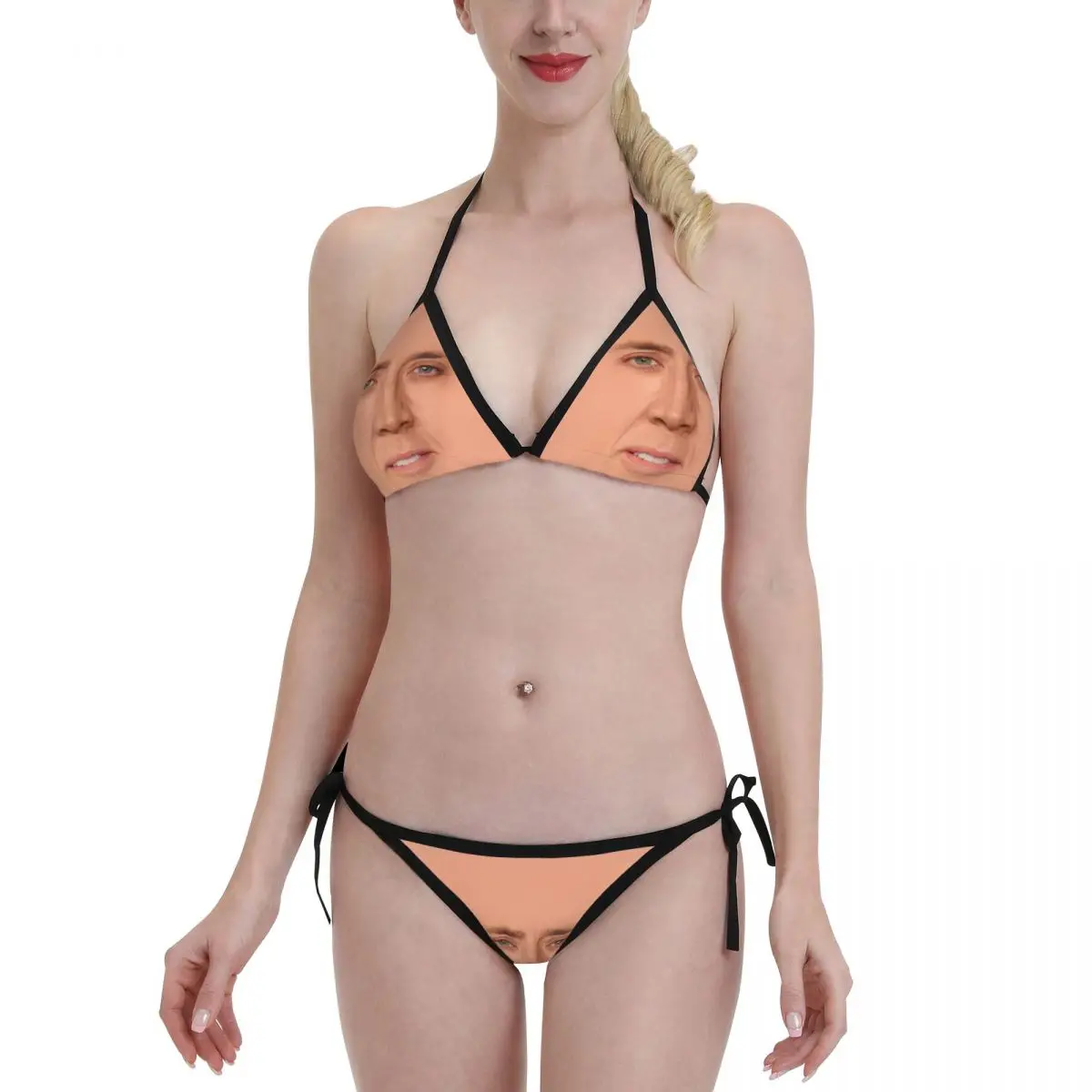 

Science Chemistry Pattern Sexy Wear Bikini Sets 2022 Swimsuit Chemical Women Halter Bathing Suit Beachwear Set