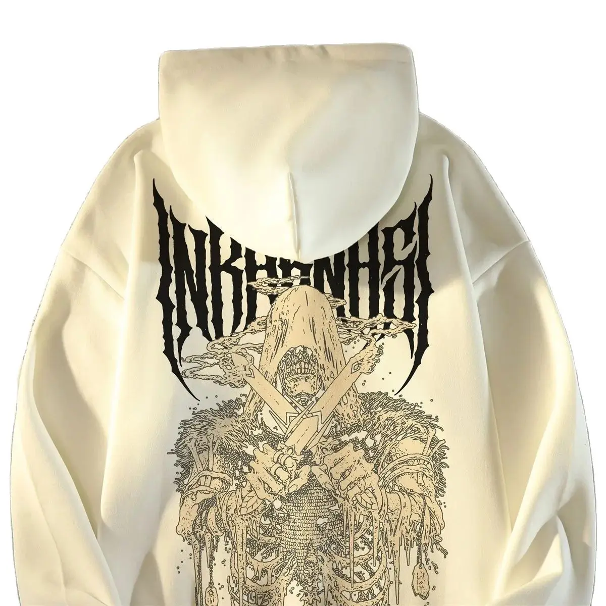 Hip Hop Dark Wind Skull Hooded Sweater American Men And Women Autumn/Winter Loose Couple Loose Versatile Coat Goth