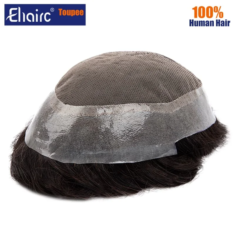 Australia Sale --Male Hair Prosthesis Toupee Men Lace and PU Breathable Men's Wig For Men Natural Hairline Men's Hair System 2