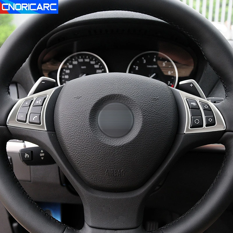 Stainless Steel Car Steering Wheel Decoration Frame Cover Trim For Bmw