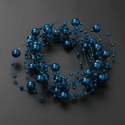 Elegant Acrylic Bead Chain for Decoration and DIY Projects - 5M Long (Black blue)