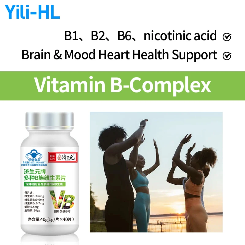 

Vitamin B Supplements Complex Vitamins B1 B2 B6 Niacin Tablets Daily Nutritional Supplement Health Support Non-GMO CFDA Approval