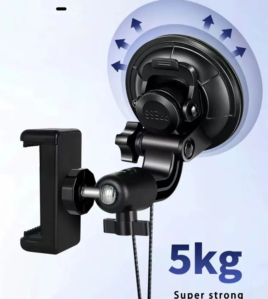 9 cm Auto-Saugnapf-Telefonhalter, Saugnapf-Kamera-Autohalterung für GoPro Hero 13 12 Insta360 DJI Osmo Action 5 Pro 4 Zubehör – Detail 4