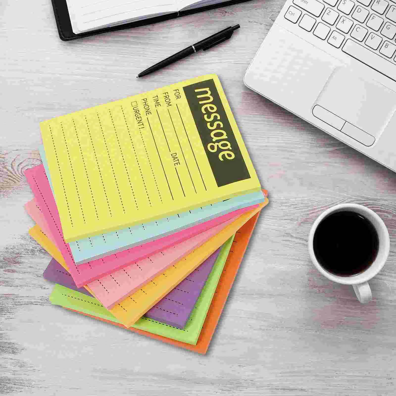 

9 Books Fluorescent Sticky Notes Compact Message Pads Office Stickers Supply Memo Multi-function Paper Daily Use Phone