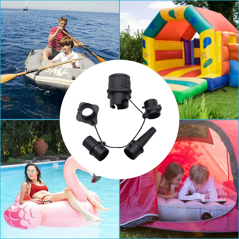Kit Adattatore Universale Per Pompa SUP - 4 Ugelli Per Valvole Boston/Kite, Per Gommoni, Canoe, Letti Gonfiabili - 3