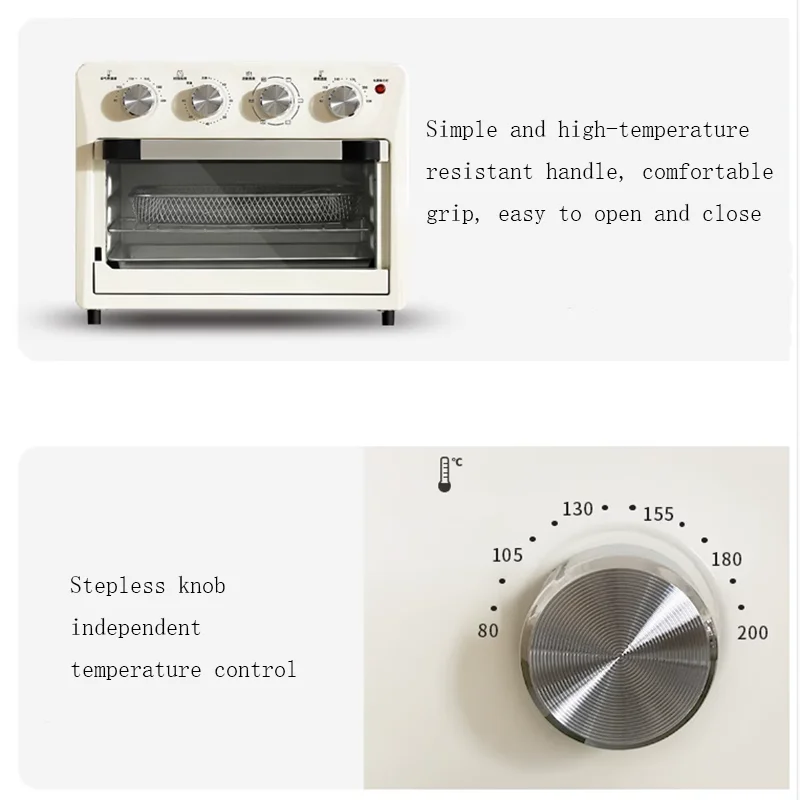 Mini-oven 20L Multifunctional Household Electric Oven Timing Baking Roaster Grill Cake Pizza Breakfast Baking Machine