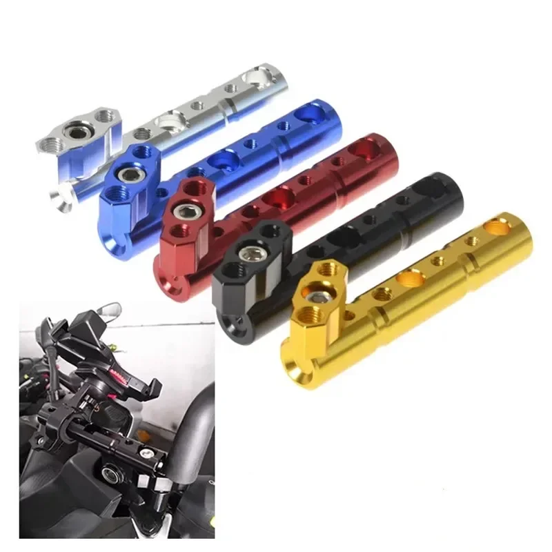 Aluminum Motorcycle Rear View Mirror Extension Mount Bracket Holder Universal 8mm&10mm Mirror Mount Riser for Motorbike Scooter