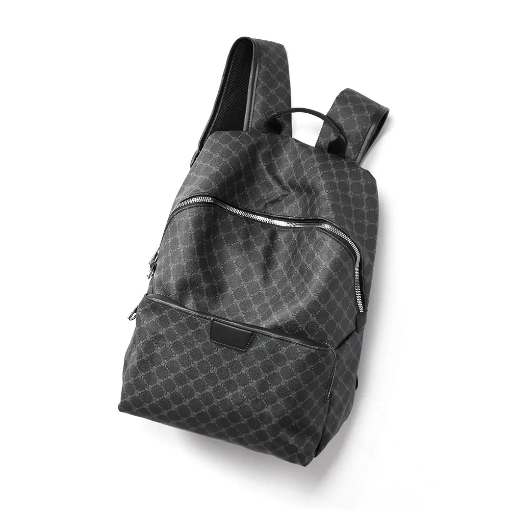 Fashionable New Men's Backpack Trendy Brand Large Capacity Male Bag Lightweight Business Laptop Plaid Backpack