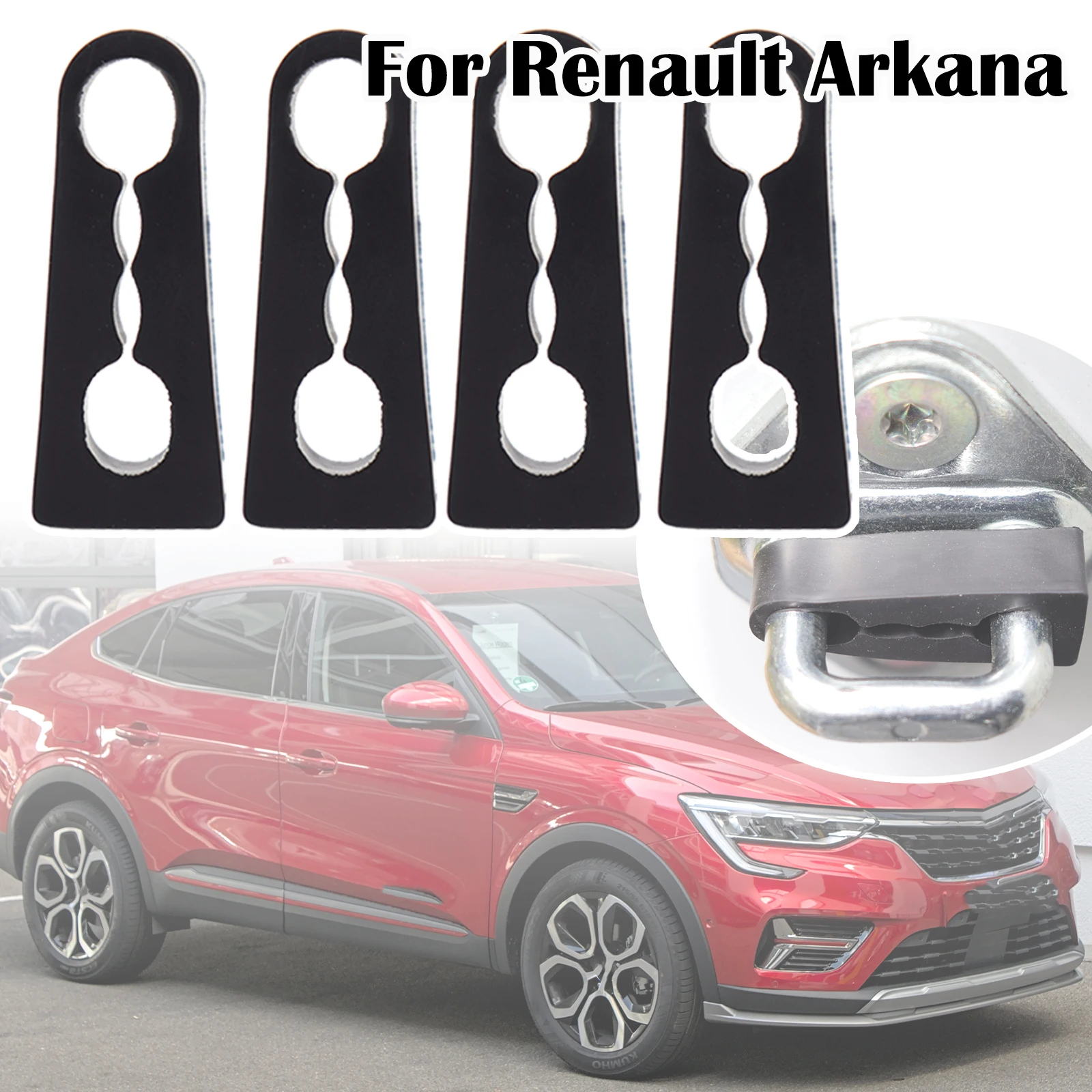 

For Renault Arkana Fluence Captur Door Lock Damper Buffer Deadener Seal Shock-Absorbing Damping Protector 2019 2020 2021 2022