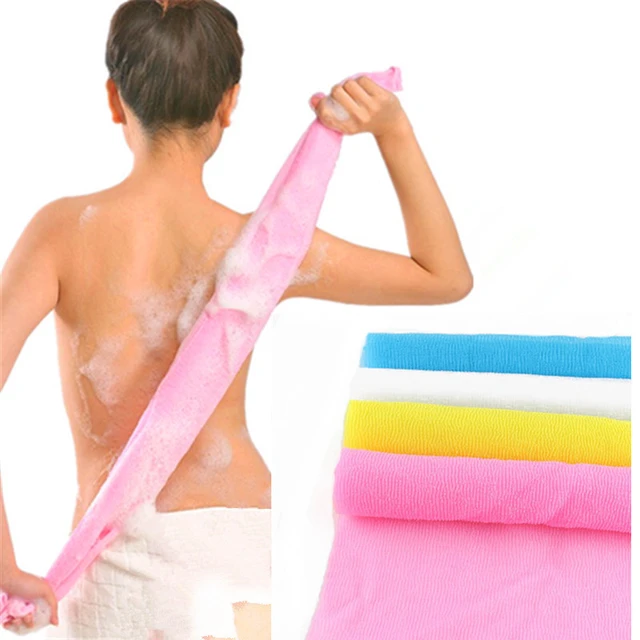 Asciugamani per la pulizia esfolianti asciugamano per la schiena per la  doccia uomo donna asciugamano da bagno in schiuma Ultra-lunga multifunzione  agli ioni d'argento - AliExpress