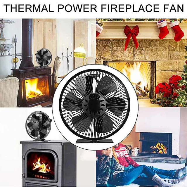 4 Blades Heat Powered Stove Fan Log Wood Burner | Fan Stove Fireplace Fire  Heat - Stoves - Aliexpress