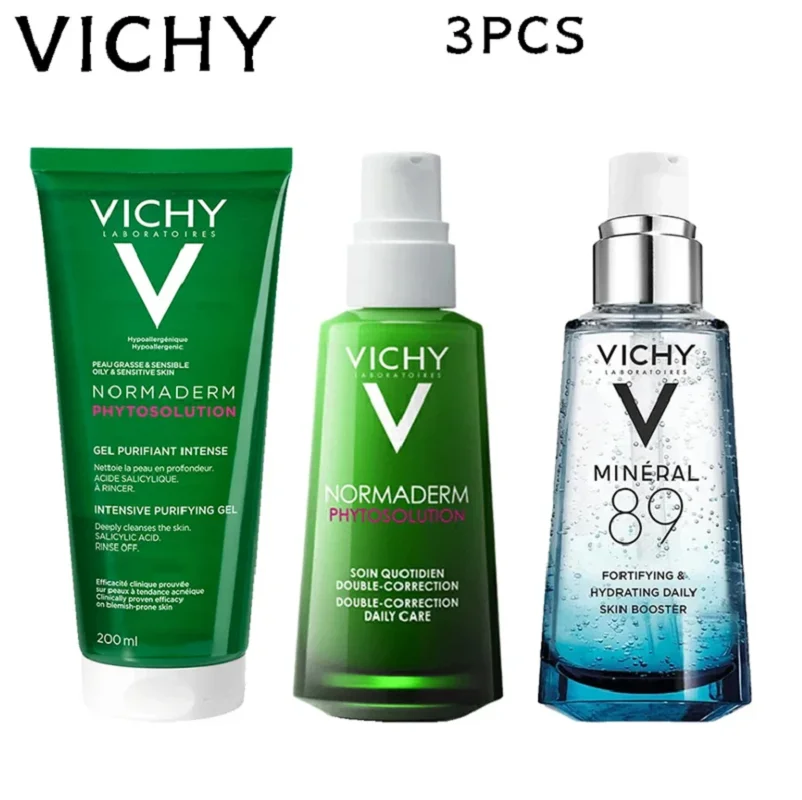 

3PCS Vichy Normaderm Phytosolution Facial Cleanser/Mineral 89 Serum Hydrating and Moisturizing Repair Skin Barrier