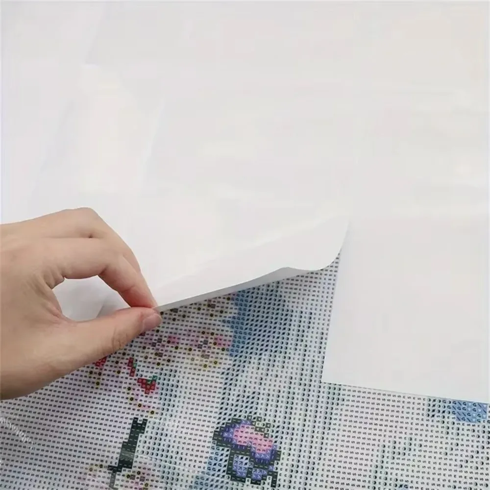 50/100/200 Stück staubdichtes Diamant-Malerei-Trennpapier, schmutzabweisend, kratzfest, doppelseitiges Trennpapier, weiße Abdeckung – Detail 5