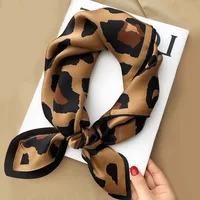 Luxury Design 70*70cm Silk Scarf Women Handkerchief Printed Female Brand Square Head Bandana Small Neck Muffler Hijab Lady Girl 3