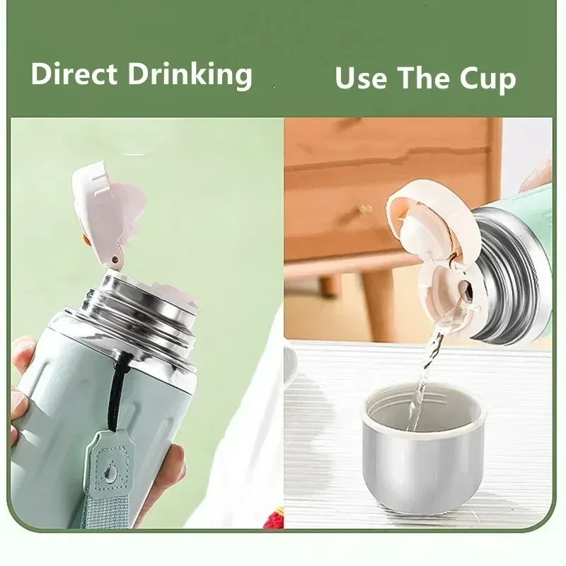 New 800ml Vacuum Flask Insulated Water Bottles Travel Thermal Cups for Hot and Cold Beverage Summer Winter Drinkware Gifts
