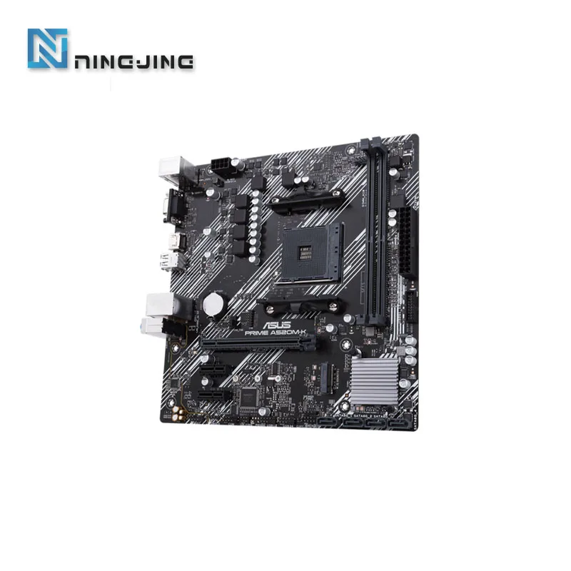 ASUS  A520M-K ǰ ũ ATX AMD A520 DDR4 M.2 USB3.2 STAT 3.0 SSD 64G, ְ  R9 ũž CPU  AM4 