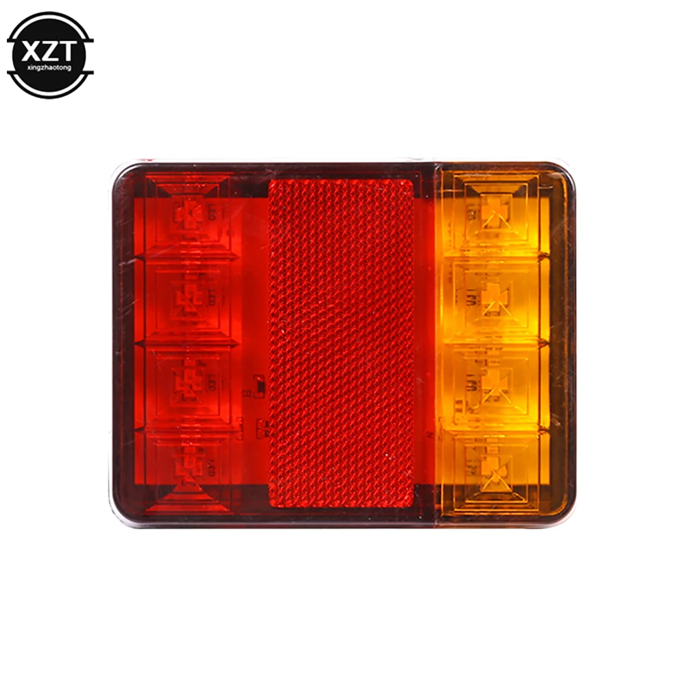 8 LED Trailer Tail Lights Lorry Brake Rear Side Waterproof Lamp Indicator Turn Signal 2PCS for Truck Caravan Van Boat 12V 24V