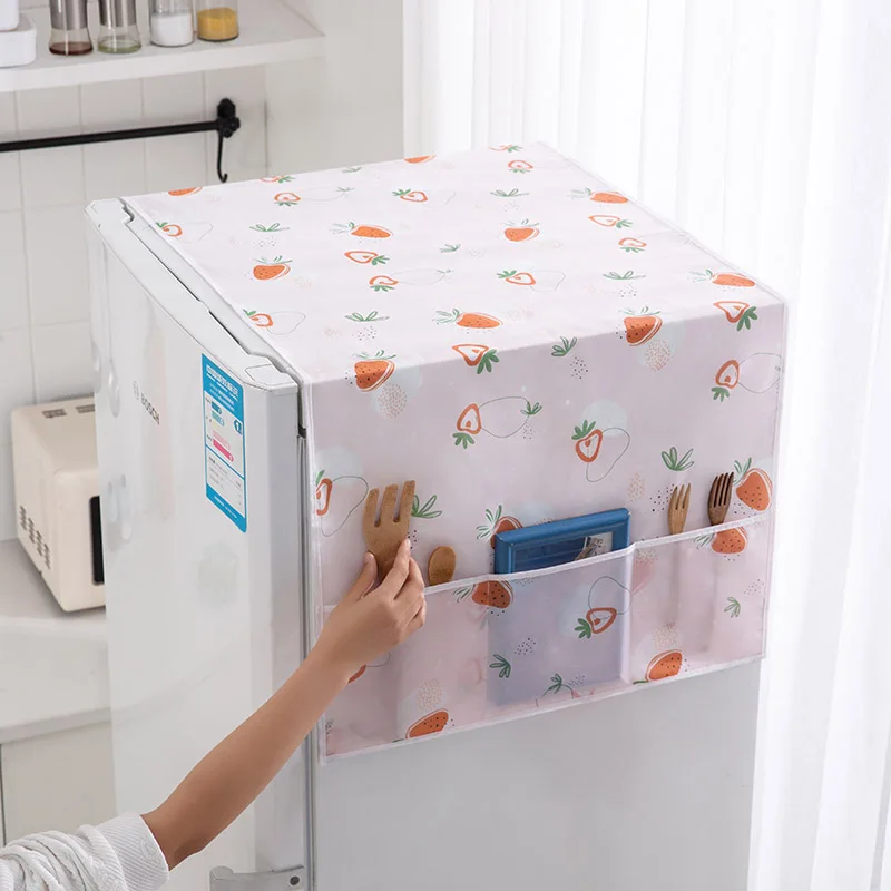 Description Picture 2 of itemRefrigerator Dust Cover PEVA Waterproof Print Foldable Storages Side Environmentally Friendly Househlod Smooth Washing Machine