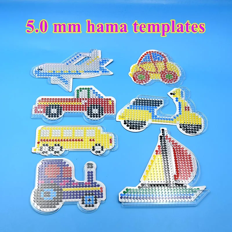 3 types 5mm Practical PE Clear Square Large Pegboards Board Circle Puzzle  Beads Template For Hama