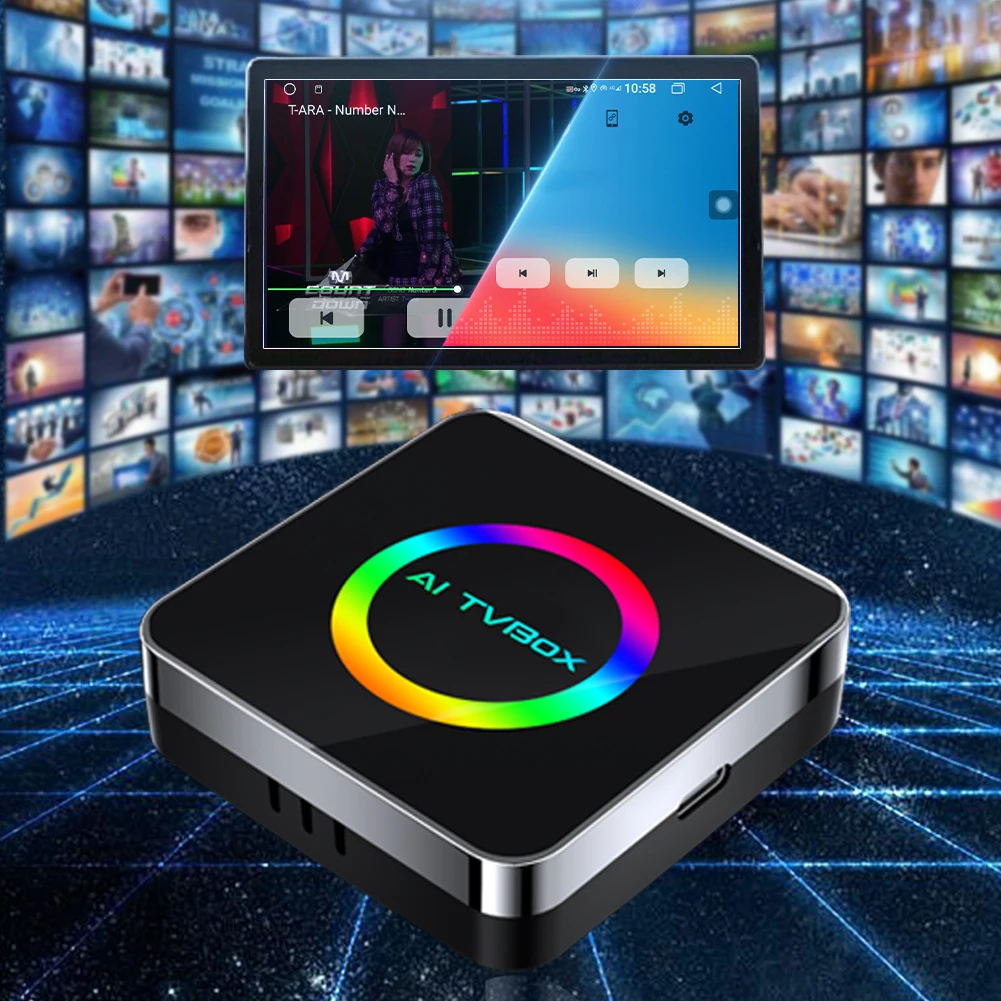 Android 13 AI Box WiFi6 Wireless Carplay/Android Auto/Carplay To