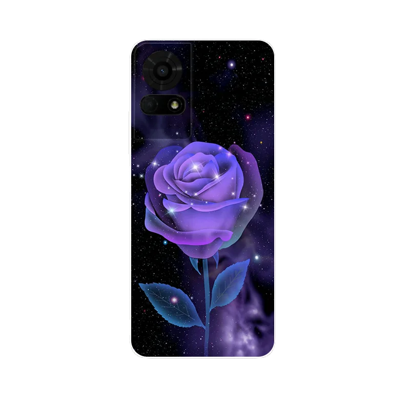 Floral Wolf Soft Silicone Shockproof Phone Cover Case