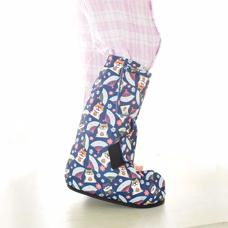 1pcs Autumn Winter Gypsum Warm Shoe Covers Foot Fractured Injured Patients Rehabilitation Adjustable Elasticity Gypsum Socks 4