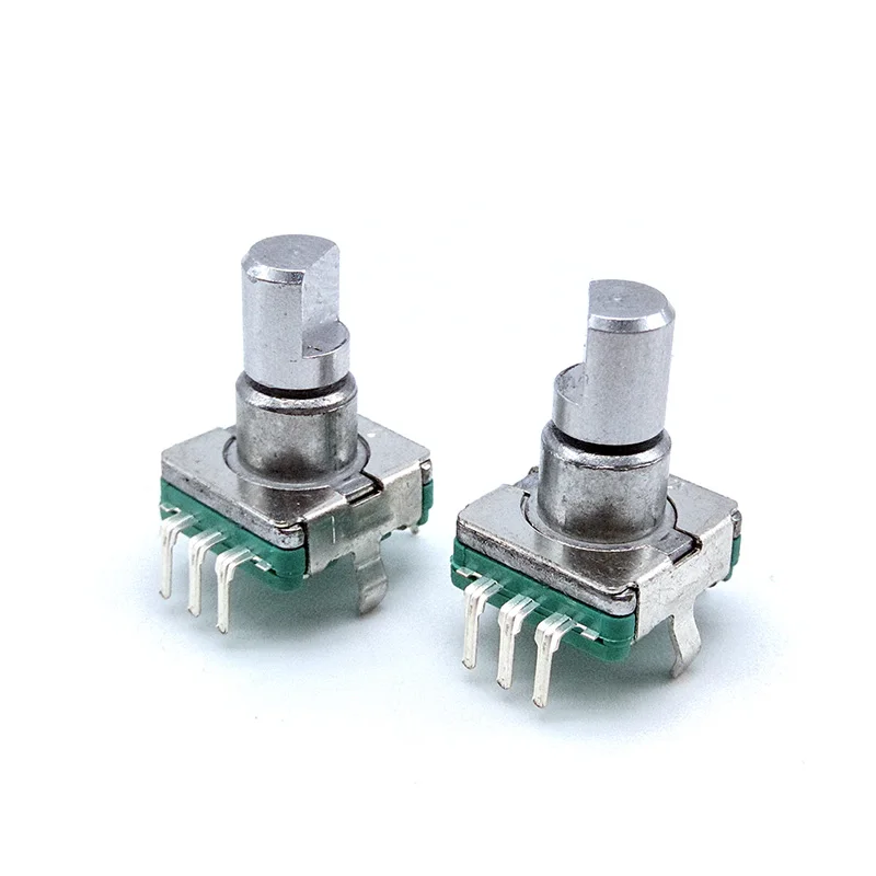 Rotary Potentiometer 5pcs EC11 360&deg; rotating volume potentiometer with push button switch encoder switch 5 pin 30 position 15 pulse 12.5mm