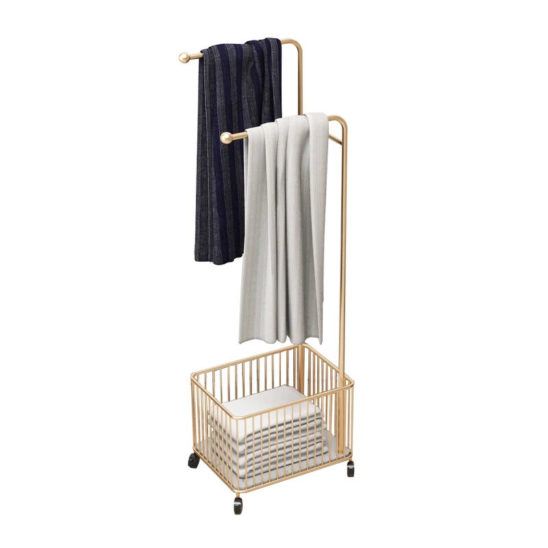 

Bathroom Bathtub Towel Rack Floor-Mounted Affordable Luxury Style Storage Rack