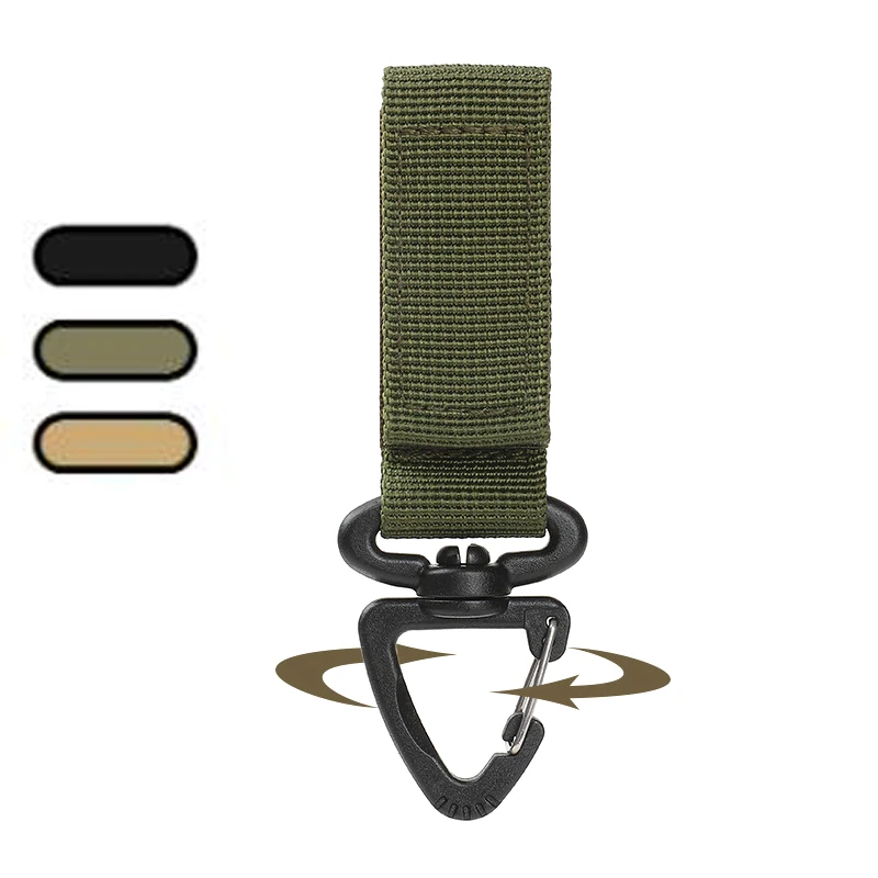 OutdoorCampingCarabinerNylonMolleTacticalBackpackKeyHolder