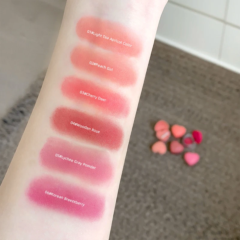 Gegebear Love Lip and Cheek Cream Matte Powder Soft Color Love Valentine's Day 6