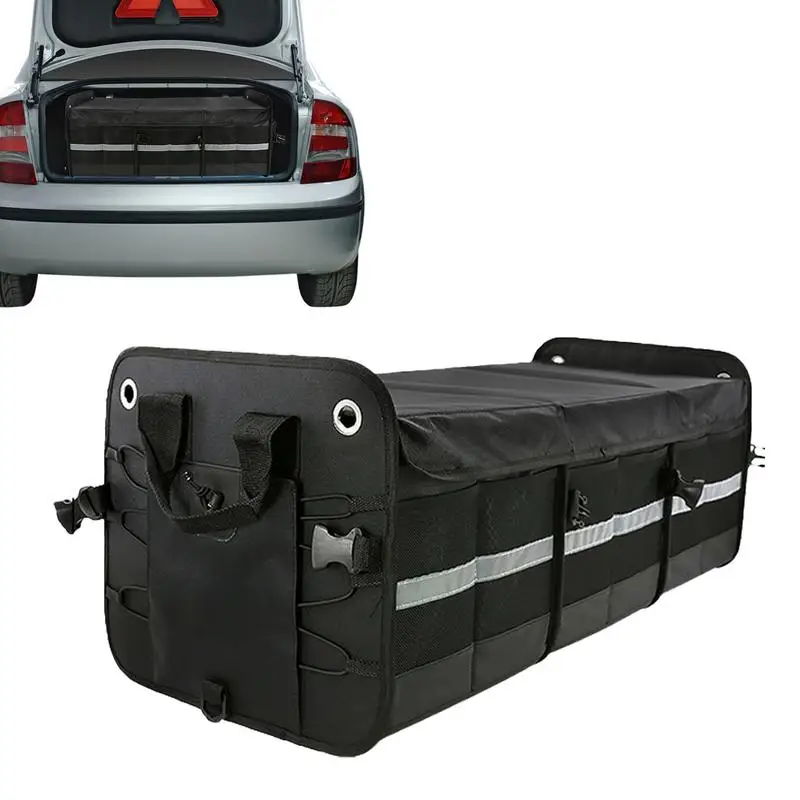 

Trunk Organizer Car Trunk Organizer Box Multi-Compartment SUV Storage Bag Car Organizer With Large Capacity Trunk Box For car