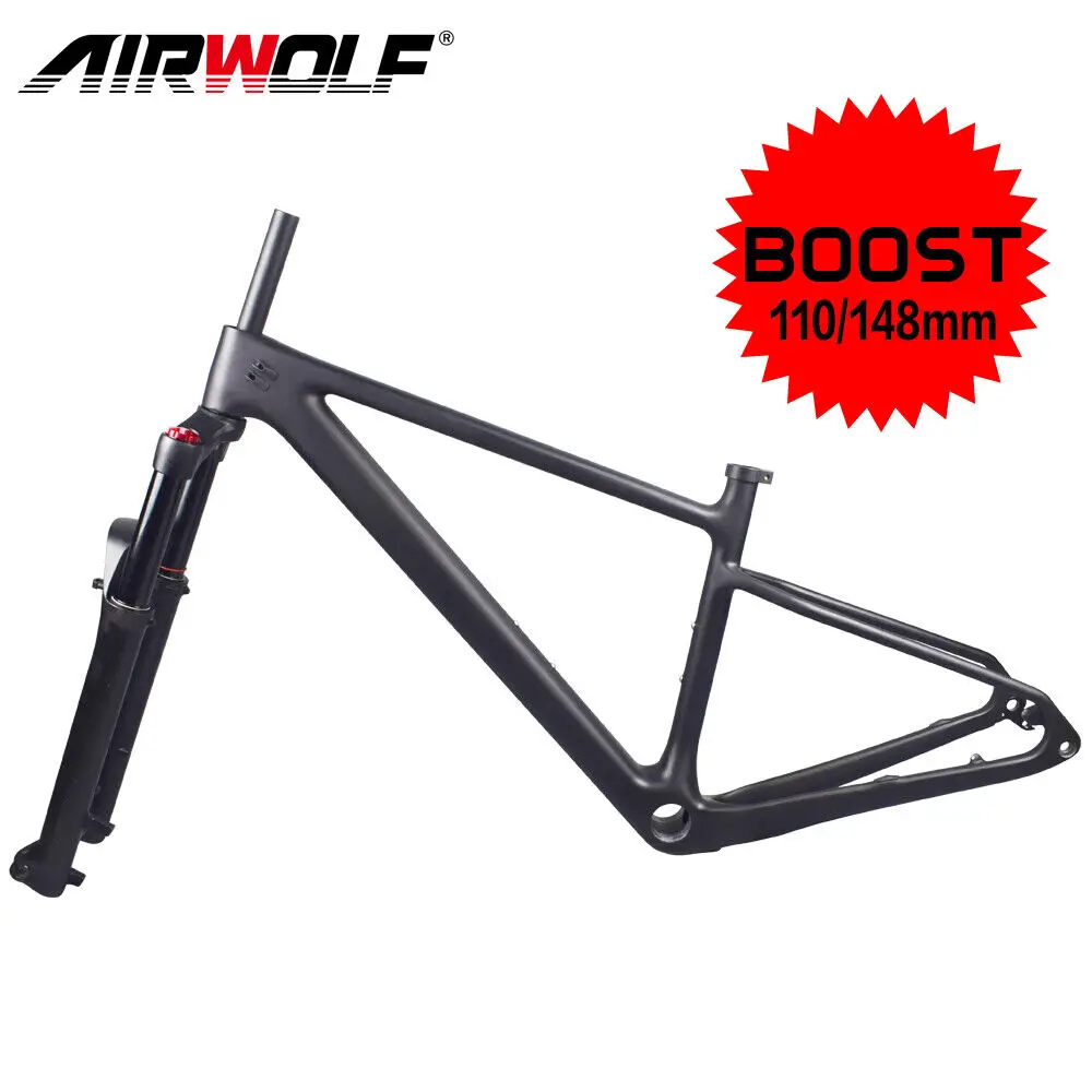 Airwolf Mtb 29Er Boost T1000 Telaio In Carbonio + Forcella A Sospensione Pneumatica Frameset Per Mountain Bike