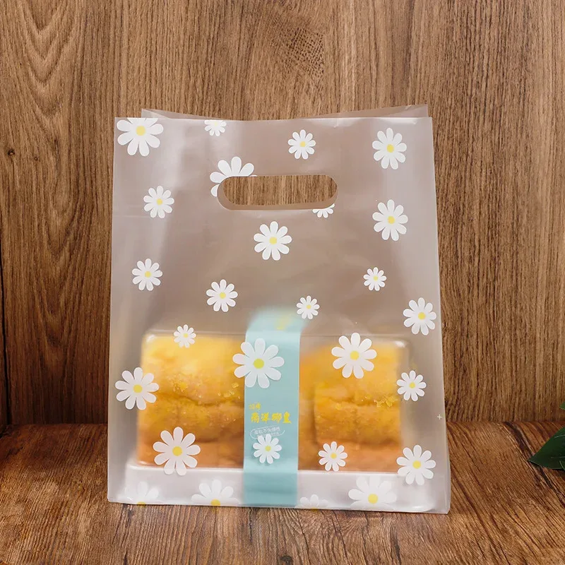 50 stücke Kunststoff Geschenk Tasche Mit Griff Weihnachten Hochzeit Party Organizer Süßigkeiten Kuchen Verpackung Taschen Merchandise Einkaufstaschen Neue