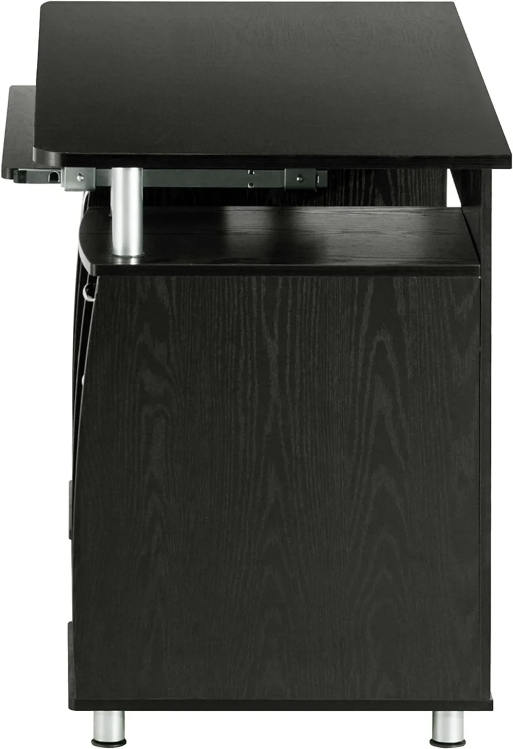 47.25" Ergonomic Computer Drawers File Cabinet for Home Office Storage Espresso Writing Desk ONE Size