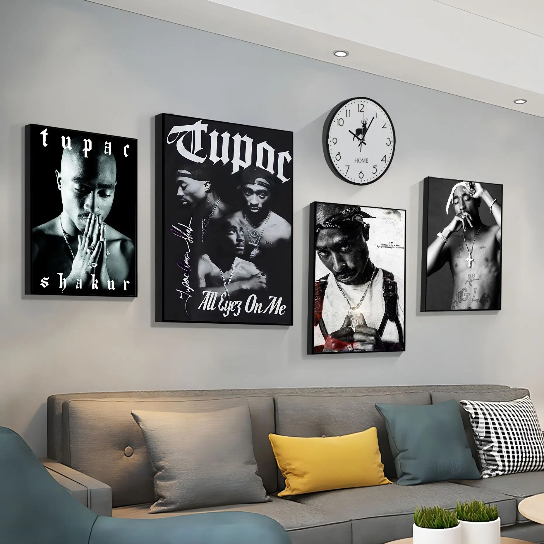 

Rapper Tupac HiP Hop Singer 2PAC Good Quality Prints Decoration Posters Fancy Wall Sticker For Living Room Bar Decor Art Wall