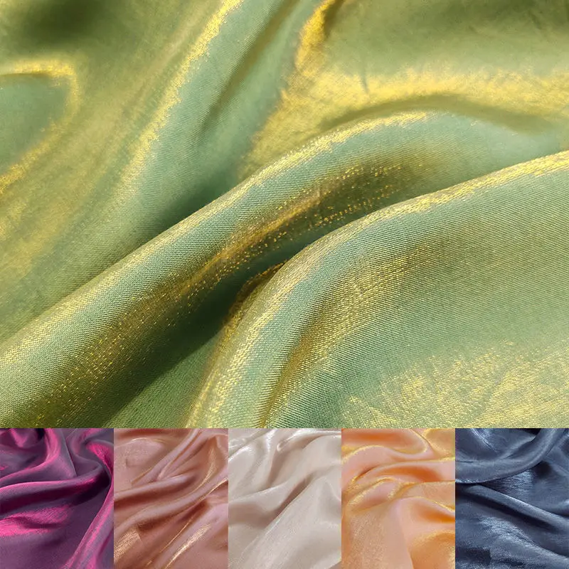 

1/3/5/10M Glaze Silk Satin Gradient Color Shiny Surface Satin Hanfu Dress Shirt Dress Doll Clothes Graduation Designer Cloth Diy
