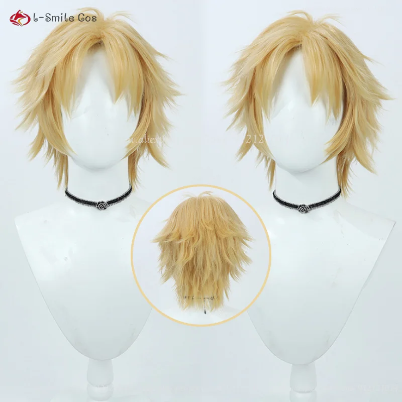 FFX Tidus Cosplay Wig Short Blonde Anime Hair