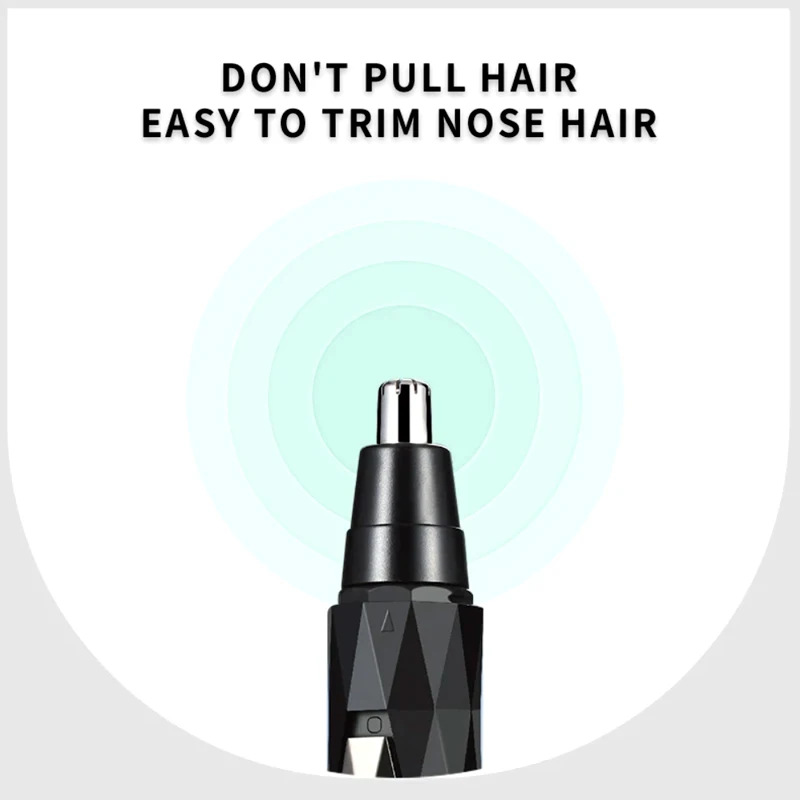 Kemei 2-in-1 nose hair trimmer rechargeable beard trimmer electric eyebrow trimmer for nose and ear cleaner hair removal machine 6