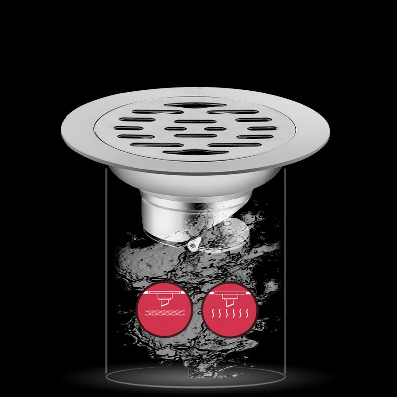 Stainless steel Floor Drains 10/12cm Anti-odor Drainer Shower Strainer Cover Bathtub Ground Leakage Bathroom Hardware Accessorie