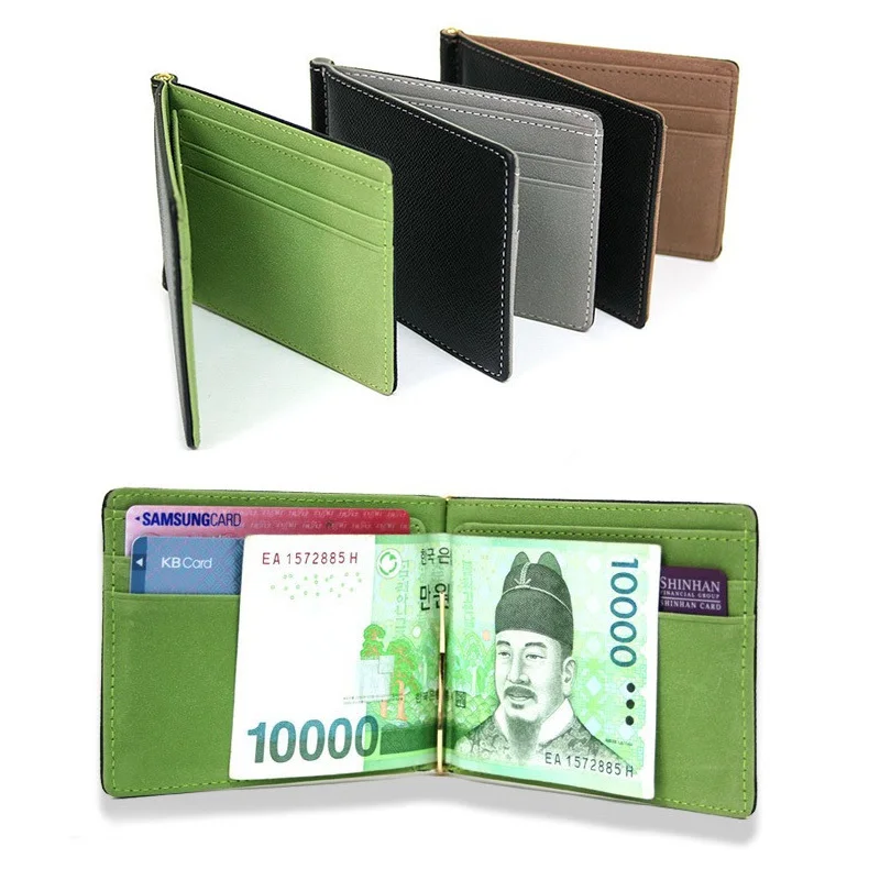 Men Money Clips Metal Solid Wallets Credit Dollar Purses ID Credit Card Purse Cash Holder With A Metal Clamp