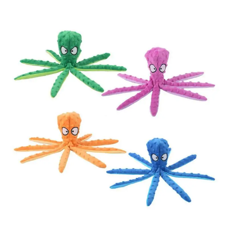 

Мягкая плюшевая игрушка в виде осьминога для собак, Интерактивная игрушка для игр на открытом воздухе, игрушка для собак, эхолот, звуковая бумага, Жевательная искусственная игрушка